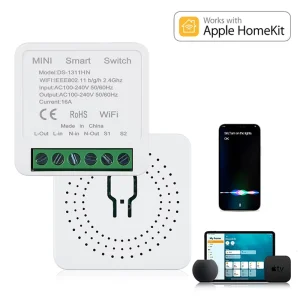 Mini Smart WiFi Switch Module 16A for Breaker with Flip Design PC Material for Home and Hotel Use