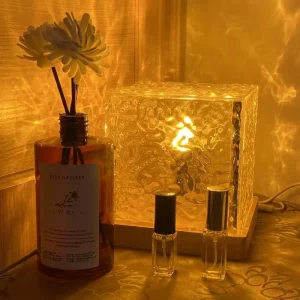 Mini Square Table Lamp with 3CCT and RGB Dimming, Water Ripple Light, and Starry Atmosphere