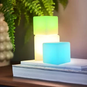 Mini USB Rechargeable LED Night Light Square Ambient Table Lamp