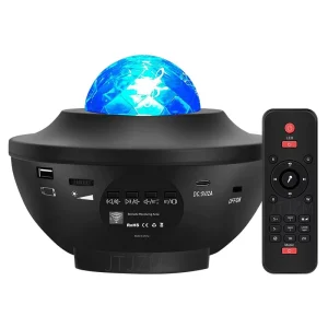 Mini USB Starry Sky Projection Light with Music, Rotation, Water Ripple and Laser Effects
