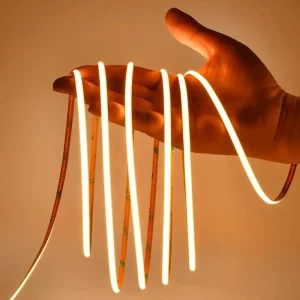 Mini Ultra Thin 3mm 5mm PCB COB LED Strip Light 384leds m 12V 3 Year Warranty Ra>90 IP20 FCC Certified