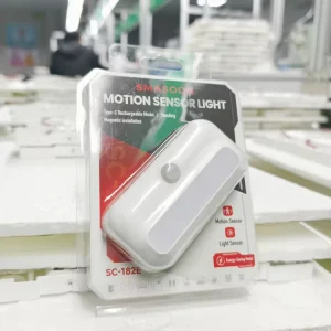 Mini Ultra-Thin LED Motion Sensor Wall Lamp, ABS, Plug-In or AAA Battery, Warm White
