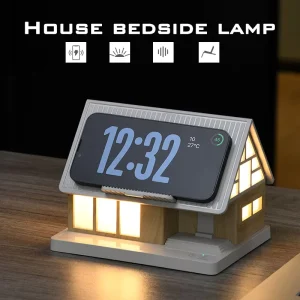 Mini Warm White 15W Wireless Charging LED Night Lamp with Touch Control for Bedside Table