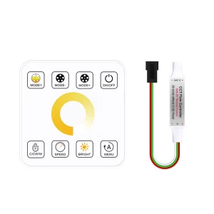 Mini Wireless RF 86 Touch Panel Remote Control LED Strip Controller for CCT SPI Running Water Horse LED Strip 6A Output Current