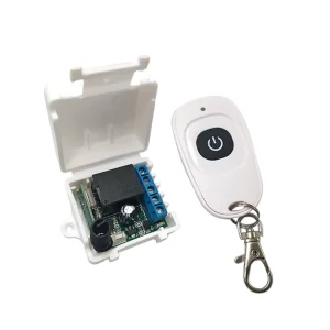 Mini Wireless RF Remote Control Switch, 10A Relay Output, DC 12V, 1-Channel Receiver