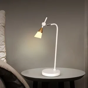 Minimalism Desk Light Black White Metal Table Lamp for Study Room Office Hotel
