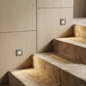 Minimalist Aluminum Glass LED Wall Light with Motion Sensor for Stairway Hallway and Corridor Step Lighting
