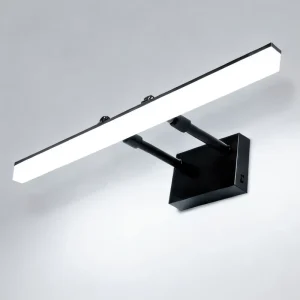 Minimalist Aluminum Round LED Mirror Wall Lamp Coffee Color Bedroom Vanity 60cm Wall Light for Mirror Front