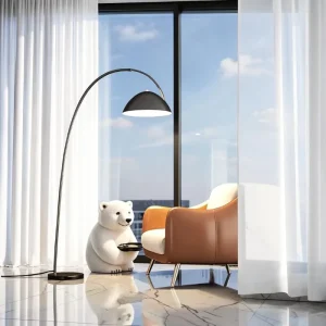Minimalist Contemporary Nordic Style Floor Lamp E27 Base LED Touch Control Adjustable Height