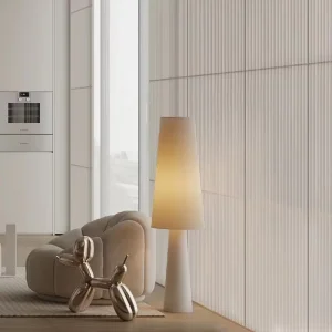 Minimalist Floor Lamp for Living Room Bedroom and Study Artistic and Creative Japanese Cream style Fabric Lamp