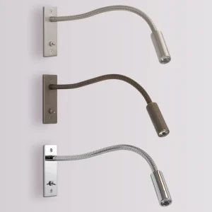 Minimalist Hotel Gooseneck Bedside Reading Lamp Bedside Wall Light Wall Reading Light Semi Recessed UL Hotel Light