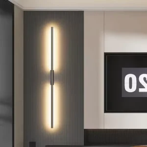 Minimalist Iron LED Wall Lamp Modern Luxury Bedroom TV Background Lighting Surface Mounted