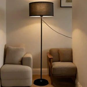 Minimalist Living Room Floor Lamp Hotel Room Bedside Lamp American Creative Bedroom and Hallway Fabric Floor Lamp