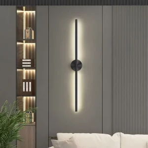 Minimalist Long Strip LED Wall Lamp for Background Living Room Lighting and Decoration Surface Mounted Linear Wall Light