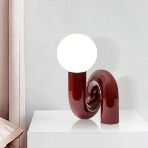 Minimalist Luxury Bedroom and Living Room Resin Table Lamp with Ambient Lighting Artistic Creative Design 220V