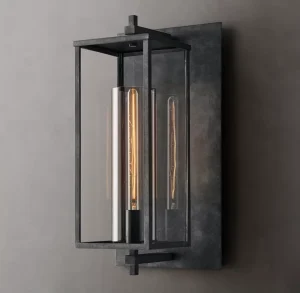 Minimalist Luxury Outdoor Corridor Glass Sconce Wall Lamp Indoor Hotel E26 LED Wall Light