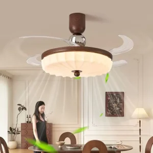 Minimalist Metal Ceiling Fan with Remote Control and AC Motor New Model Living Room Fan Silent Eye protectin