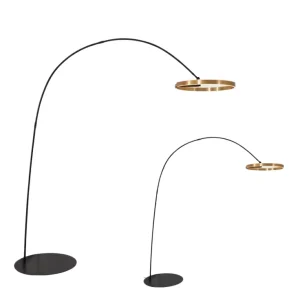 Minimalist Modern Creative LED Floor Lamp Aluminum Iron Construction Black Finish Warm White Light for Living Room Atmosphere
