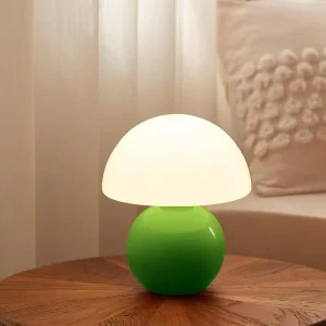 Minimalist Modern LED Nightstand Lamp Cute Mini Mushroom Table Remote Control Simple DC Supply Bedside Decor for Bedroom Home