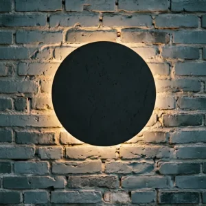 Minimalist Modern LED Wabi Sabi Square Black Limestone Wall Lamp Customisable for Hotel Bedside Corridor Lighting Scandinavian