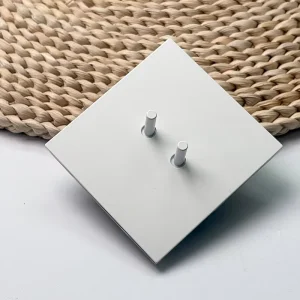 Minimalist Modern Stainless Steel Wall Switch Panel 2 Gang 2 Way Toggle Switch UK Standard 10A 250V