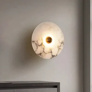 Minimalist Natural Marble Wall Lamp Living Room Bedroom Bedside Lamp Modern Hotel Corridor Hallway Creative Feature Wall
