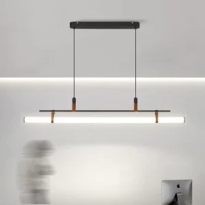 Minimalist Restaurant Nordic Modern Dining Table Bar Chandelier Creative Office Desk Pendant Light Linear LED Hanging Lamp