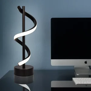 Minimalist Small Aluminum Spiral Bar LED Table Lamp Lampe De Table LED