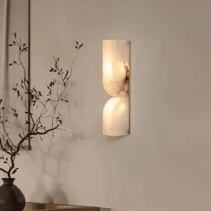Minimalist Spanish Natural Marble Wall Lamp French Italian Nordic Simple Living Room Bedroom Bedside Background Wall Lamp