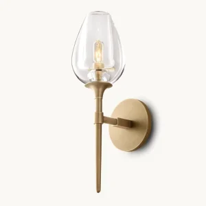 Minimalist Tulip Shaped Murano Glass Wall Lamps Nordic Modern Dining Room Decor LED Wine Glass Wall Light