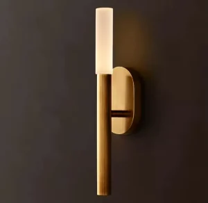 Minimalist Wall Sconce for Living Room Indoor Bedroom Solid Brass Wall Lamp