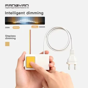 Mirror Sensor Switch 110V/230V to 12V 1A 12W Touch Dimmer for Dressing Mirror 3-Color LED Light