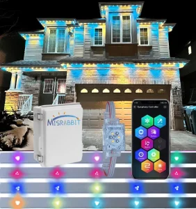 Misrabbit High Quality Christmas 48V 30MM Jellyfish RGBW Outdoor Permanent Pixel LED Light with Wifi Controller Track
