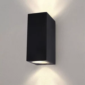 Modern 35W Outdoor Wall Lamps Waterproof Black Aluminum 2*GU10 Up and Down Lights Exterior Wall Mounted