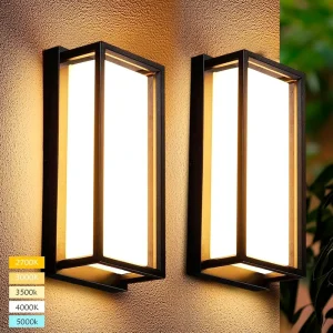 Modern 5CCT 30W Classic 12 Inch Aluminum Outdoor Wall Light IP65 LED Exterior Wall Lamps for Porch and Garden