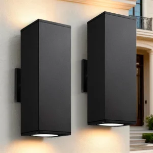 Modern 60W AC120 347V Wide Voltage Led Outdoor Wall Sconce Lights IP65 Aluminum Up Down Garden Wall Lights for Home Hotel