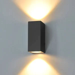 Modern 7W 14W LED Wall Lamp Square Black Aluminum Housing Outdoor Decorative LED Wall Light for Garden