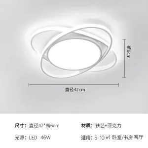 Modern Acrylic Round Linear Simple Ceiling Light with Eye protecting LED for Living Room