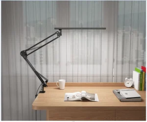 Modern Adjustable 360 Rotation LED Desk Lamp Foldable Swing Arm Durable Aluminum Construction DC Powered Office Reading Light