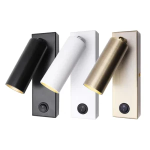 Modern Adjustable Bedside Bed Rotatable Switch Aluminum Alloy Minimalist Design Flexible Folding Reading Sconce Wall Lamp 3W