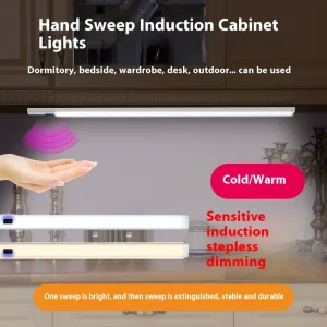 Modern Aluminum Cabinet Wardrobe Light Motion Detection Wall Mounted Dimmable Waterproof White USB