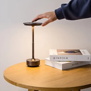 Modern Aluminum Table Lamp Luxury Cordless Touch Control for Bedside Living Room Home Decor Commercial Use