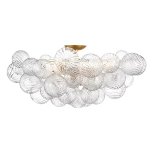 Modern American Stainless Steel LED IP65 Glass Ball Chandelier Ceiling Light for Dining Room Bedroom Living Room Villa Lobby
