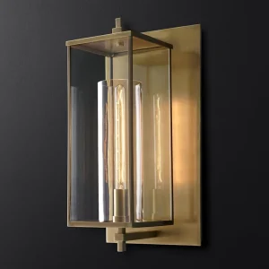 Modern Antique Outdoor Wall Lamp LED Stainless Steel Waterproof Glass Antiqued Style Body Cylinder Sconce for Outdoor Wall Light