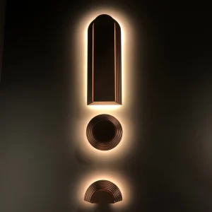 Modern Artistic Aluminum Wall Lamps for Bedroom Aisle Halo Background Lighting for Gallery Show Room Designed for Architects