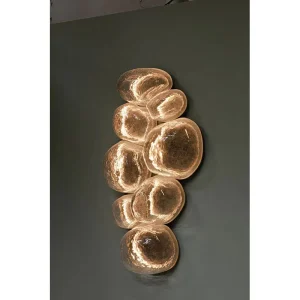 Modern Artistic Melted Rock LED Wall Lamp Handcrafted Copper and Glass Design Bedroom Staircase Ambient Lighting
