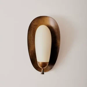 Modern Bedroom Bedside Wall Lamp Minimalist Hotel Room Designer Style Brass Spanish Natural Alabaster Wall Lamp