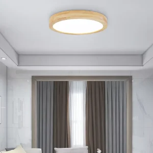 Modern Bedroom Ceiling Lights Round Ceiling Lamp for Indoor Home Lighting Lamp Indoor Ceil Wood Lamparas Para Sala