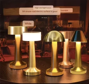 Modern Beside Night Led Table Lamp Desk Hotel Metal Rechargeable Small Table Lamp for Bedroom or Living Room