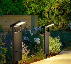 Modern Black Outdoor ABS IP65 Waterproof LED Solar Lawn Lights Solar Pathway Lights Garden Driveway Yard for Garden Road
